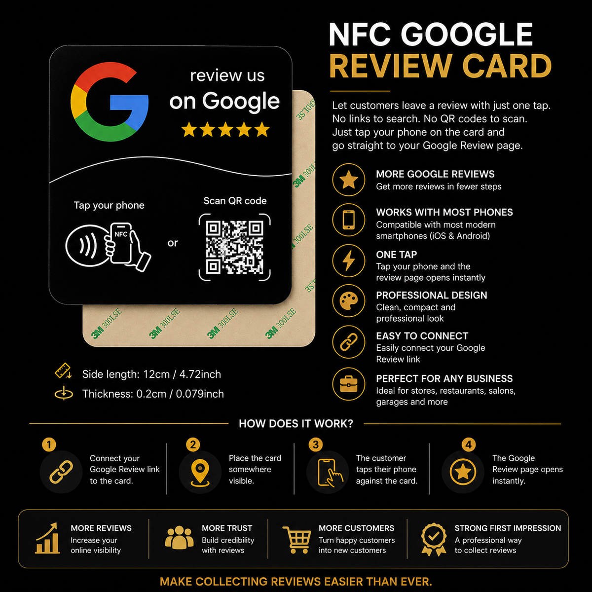 NFC Google Review Card – Get More Google Reviews